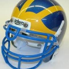 Love the helmets...Delaware and Michigan grad