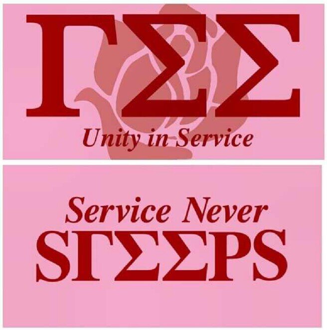 Eta Upsilon Chapter of Gamma Sigma Sigma National Service Sorority Inc. was established April 4, 2014. Service... It's not only what we do, It's who we are! ΓΣΣ