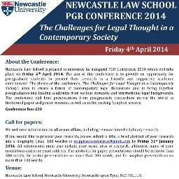 Newcastle Law School invites PhD students and leading academics to its inaugural PGR Conference which will take place on the 3rd and 4th of April 2014.