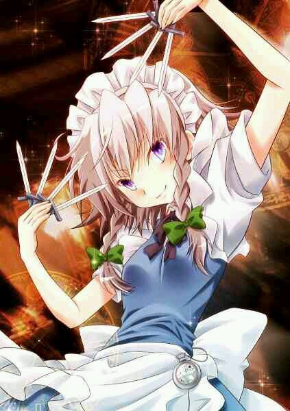 I am the chief maid of the scarlet devil mansion,intrusion will not be tolerated. Touhou RP