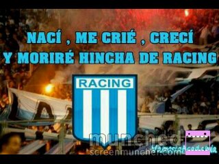 Orgulloso hincha de Racing