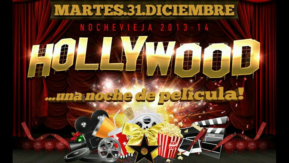 Fiesta noche vieja temática Hollywood