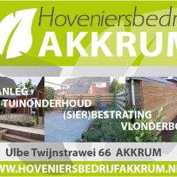 Tuinaanleg, tuinonderhoud, (sier)bestrating, vlonderbouw en kraanwerken.

Voor meer informatie kunt u kijken op http://t.co/MWm0jdGGnf.