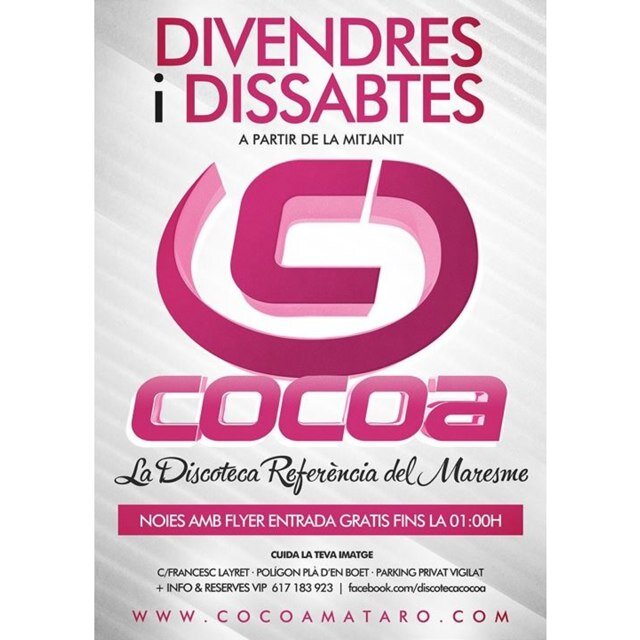 Apunta't per LLISTA a COCOA MATARÓ al 692730944