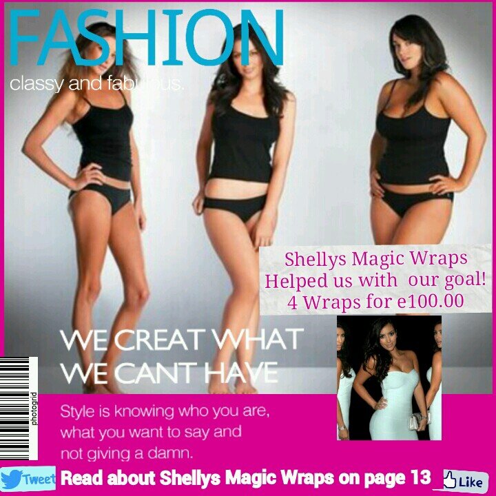Shellys Magic Wraps, Help Tighten, Tone and Firm the Area you need it most, find us on Facebook at Shellys Magicwraps.