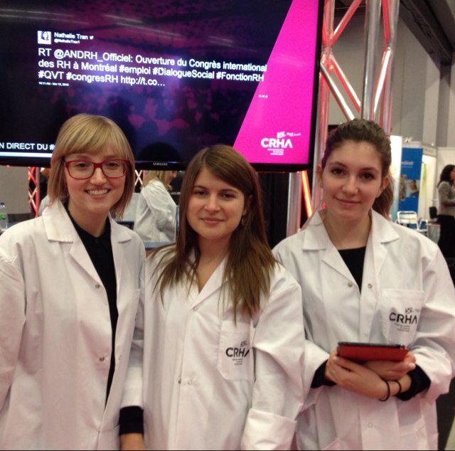 Escouade médias sociaux de @CRHA_Quebec #CRHA #CRIA | Suivez Catherine, Marie-Ève et Sophie durant le #CongresRH du 12-13 novembre 2013.