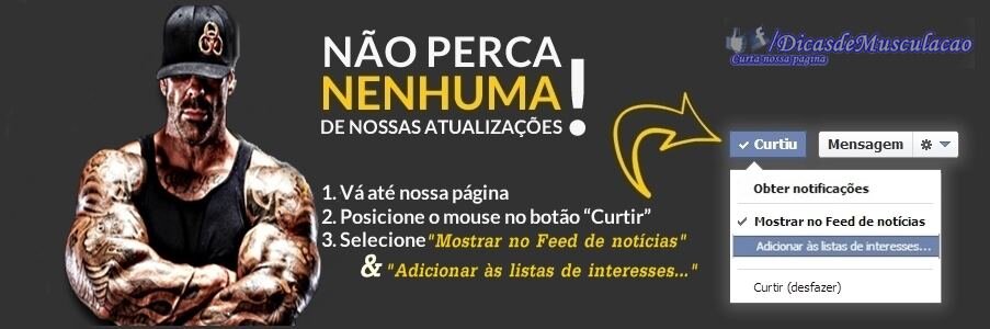Contato: deehrox.new@live.com  || Página voltada a artigos, dietas e treinos de musculação.