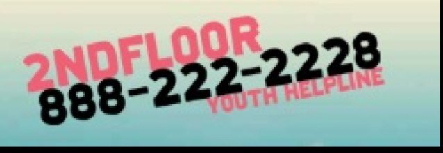 2NDFLOOR is a confidential, anonymous, helpline for Jersey Teens. Call or text us 24/7 at 888-222-2228.