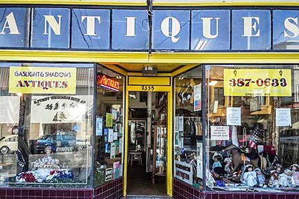 Gaslight & Shadows Antiques founded 1976 Photo Restoration Fun, friendly store, affordable Collectibles, Bakelite Jewelry, Limoges Boxes. owner, Phyllis Nabhan