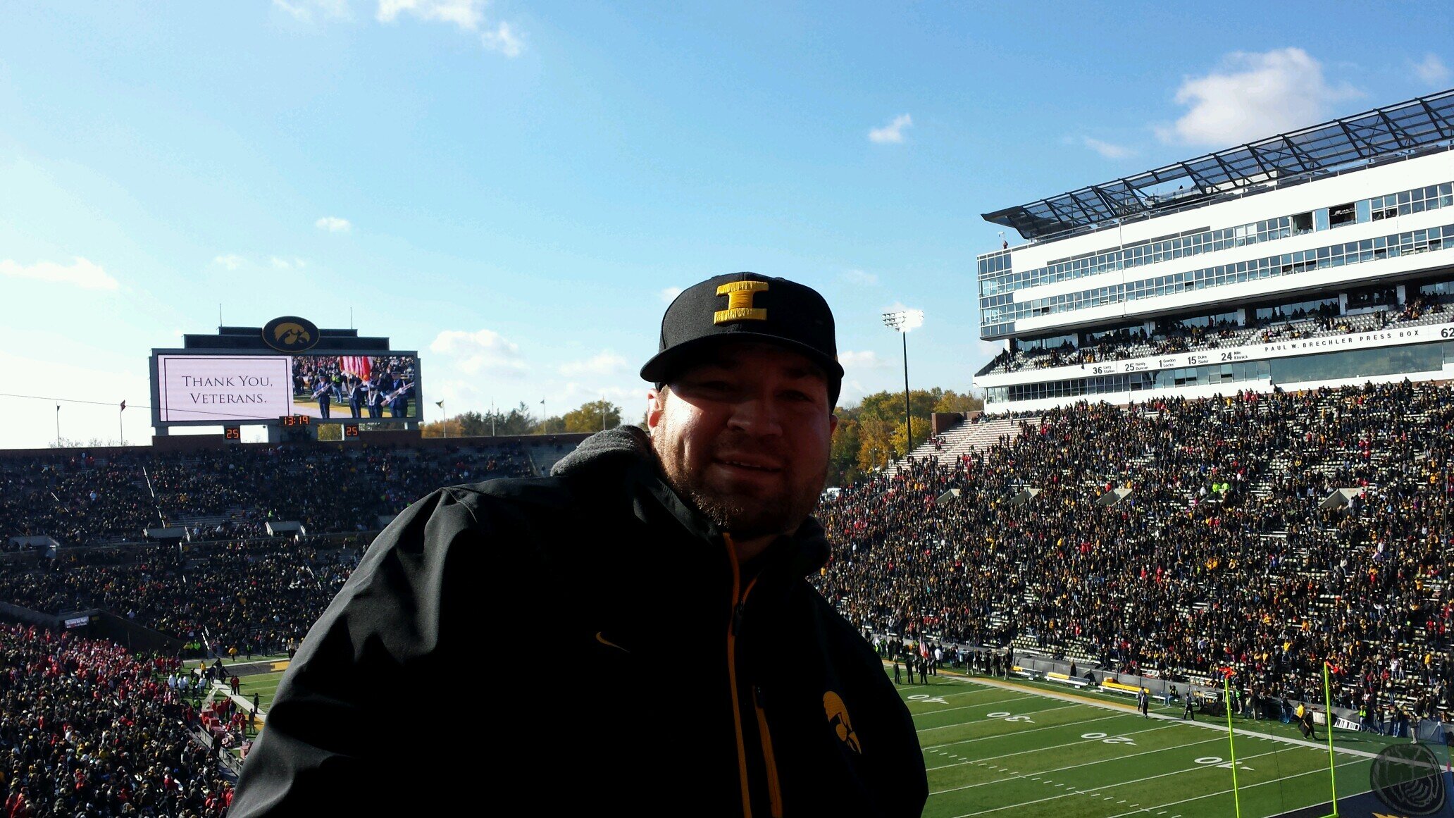 Very big into sports, Iowa Hawkeyes of course.  Love watching MMA.  I collect shoes, I have about 60 pairs of retro sneakers.