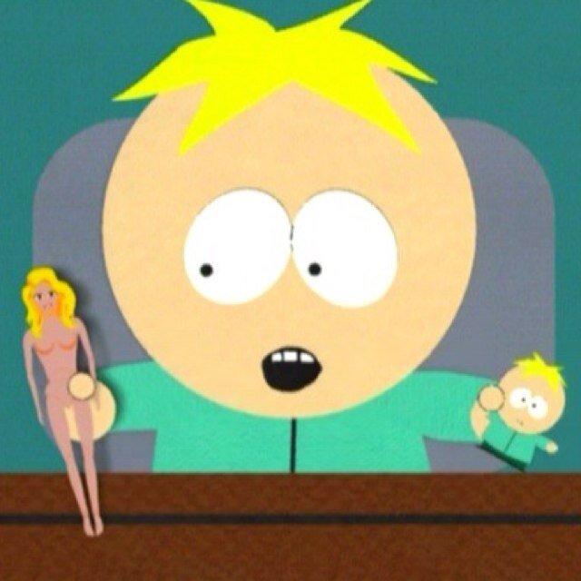 I'm Leopold Stotch but you can call me Butters. I'm always with my friends Kyle, Erik Cartman, Stan and Kenny.