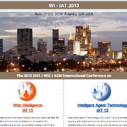 WIIAT2013's profile picture. WI-IAT 2013 conference news. Atlanta. Nov. 17-20, 2013. #WIIAT2013