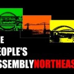 The People's Assembly in north-east England. If you're against the cuts, you're with us!