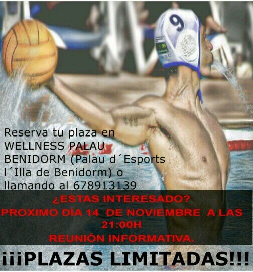 Waterpolo en Wellness Palau Benidorm.TLF 678 91 31 39 APUNTATE YA!!!
