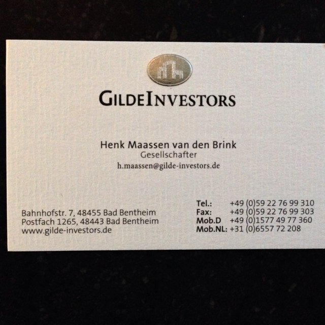 Henk Maassen van den Brink,mede eigenaar Gilde Investors Group , project ontwikkelaar in duits winkel vastgoed, info: http://t.co/nupyPQwdgg