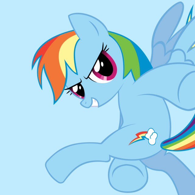 Everything is 20% cooler with Rainbow Dash! That's why she's my favorite pony!