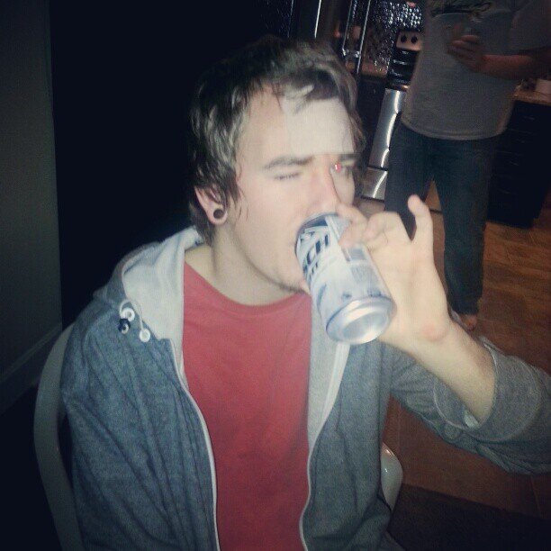 Busch Light, smokes, some green and no job