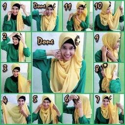 Tutorial Hijab Terbaru 2013. Hijab Tutorial dengan langkah step by step yang mudah diikuti. Tampil PD dgn memakai memakai jilbab modern.