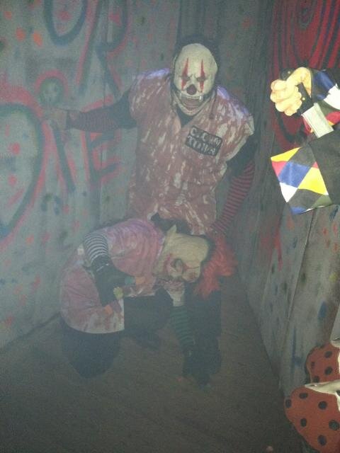 i work at clown town and love to scare people
