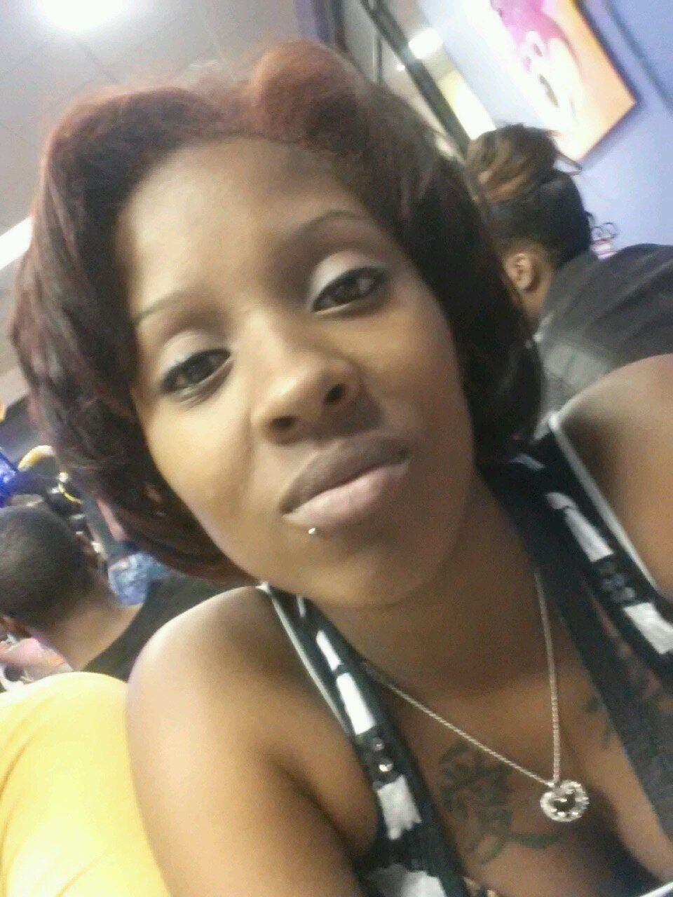 She gotta pretty smile , smell real good only time she need a man is for that good jug :P
