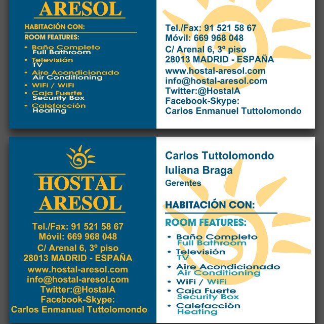 HostalA's profile picture. Hostal ubicado en pleno centro de Madrid, desde aqui podras visitar todos sus atractivo turistico a pie. Vale la pena conocerlo!!!