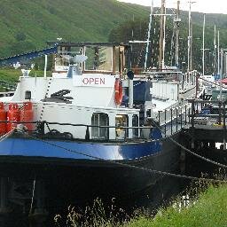 A Dutch barge that has been converted into a Restaurant and Bar!