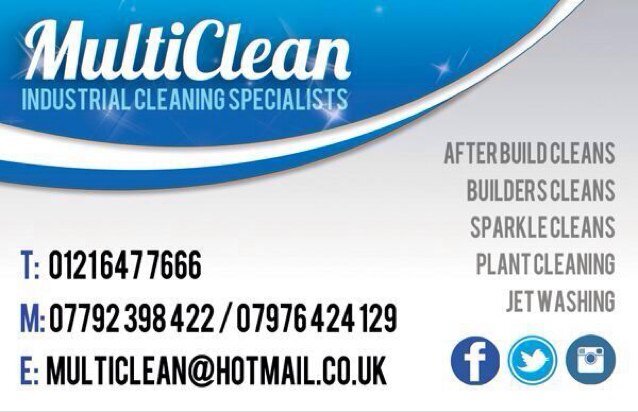 Email us now for a free quote! Multiclean@hotmail.co.uk