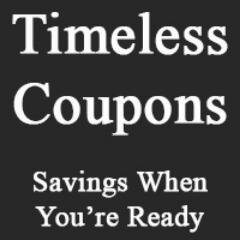Timeless coupons provide solid value from trusted merchants.
When you are ready to save, we will be here to help!