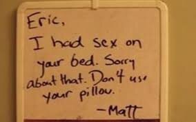 Roommates. Sometimes they just suck. Send in your stories to mysroommate@gmail.com
