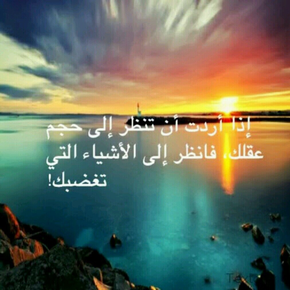 ‏‏إذا اردت ان تنظر إﻻ جحيم عقلك فأنظر الى  اﻷشياء التي تغضبك