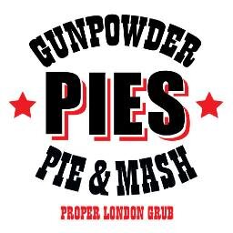 gunpowderpies's profile picture. Home made Pie & Mash Street Food at Crystal Palace Food Market selling hot, home cooked Pie & Mash with liquor or gravy and FREE mushy peas!