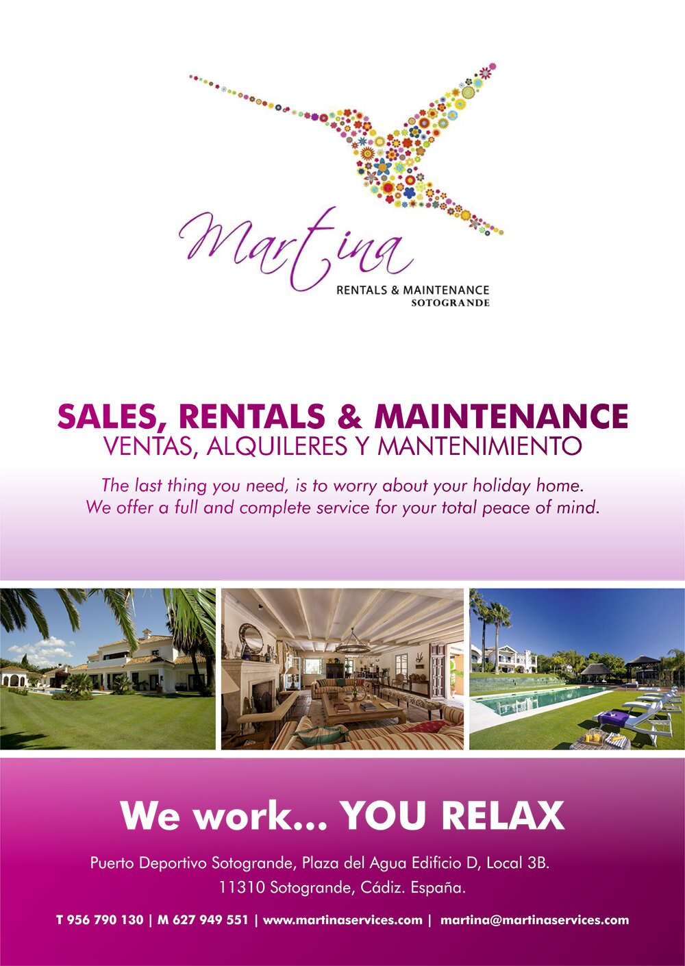 Servicios Inmobiliarios en Sotogrande (Venta, alquiler y mantenimiento)
Professional independent property seach consultant in Sotogrande (Sales & rentals...)