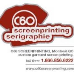 c60printing's profile picture. Professional screen printers,competitive rates, Montreal,Quebec.Ships worldwide.Custom prints on t-shirts,sweatshirts,hats,jackets,polo shirts,jerseys,and more!