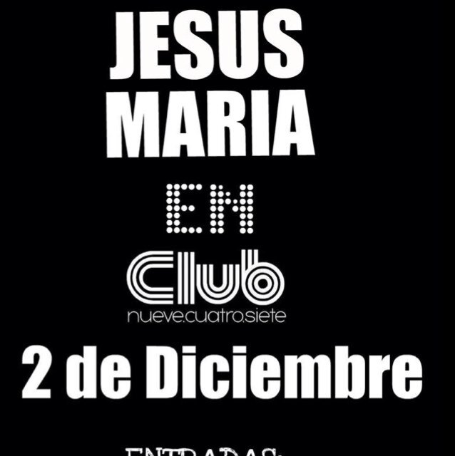 El 2 de diciembre a Club947 lo explota el Jesus Maria
