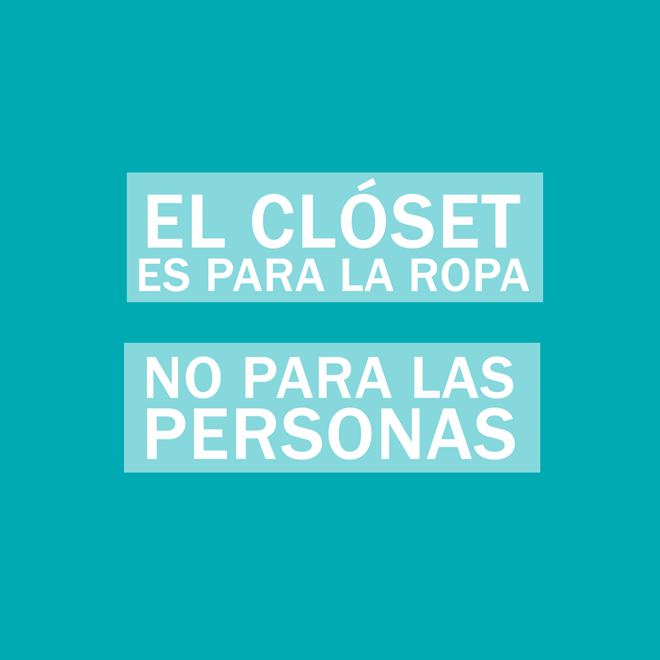 Todos somos iguales, no temas de mostrarte ante el mundo.
Apoyando a la población LGBTTTIQ a salir todos del clóset. También son bienvenidos los straights!