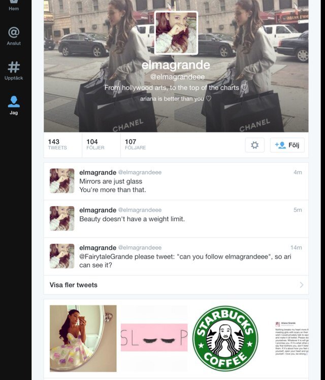 I warn you she is not a good person She DM me some really bad stuff on my real account! So unfollow @elmagrandeee if you follow her!