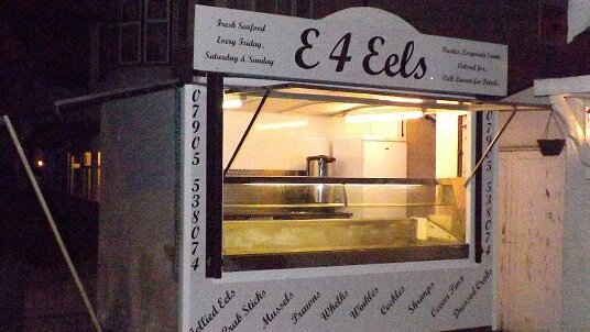 E4Eels's profile picture. Open hours:
Fri 5:30-10:30
Sat 11:30-10:30
Sun 11:00-4:00. 
For all your shellfish needs come and visit! At the Old Hall Tavern, Hall Lane E4.