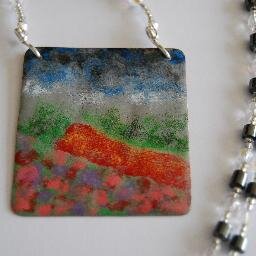 girlinastudio's profile picture. Unique Enamelled jewellery designer