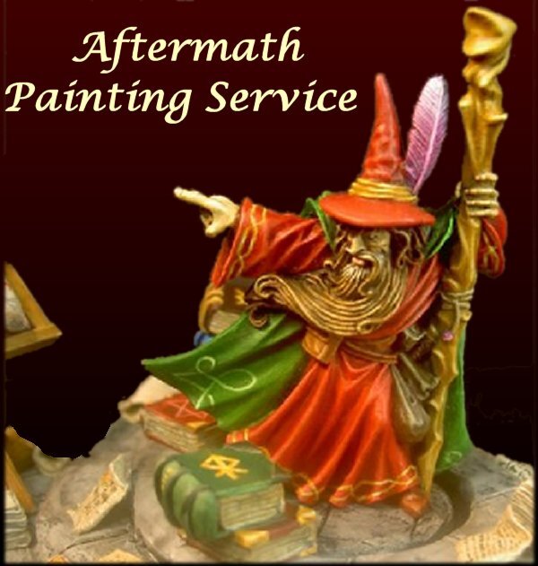 Aftermath is a wargames and miniatures, figure painting service of all scales, established in 1993. With photo galleries and lots of painted items for sale.
