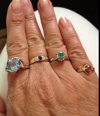 love making jewelry from media of all kinds, gold, silver, gemstones,