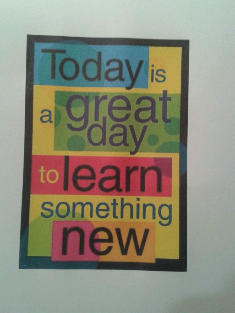 Hoy puede ser un gran día para aprender algo nuevo.

Maestra por vocación