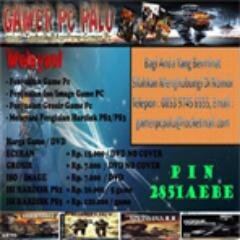 gamepc_Palu's profile picture. Menjual Gampe Pc Untuk Wilayah Palu - Dst
PIN : 2851AEBE
FB  : gamerpcpalu@rocketmail.com
HP  : 0853 9745 6555 / Via Sms