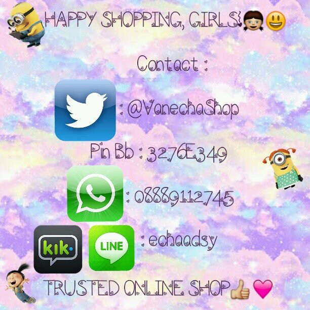 TRUSTED ONLINE SHOP☀ Pin BB : 3276E349 or No. Telp : 08889112745 (Sms only)☺ WA : 081296071952. Payment by BCA/Mandiri♦ Booking? No cancel please! Cek fav¤
