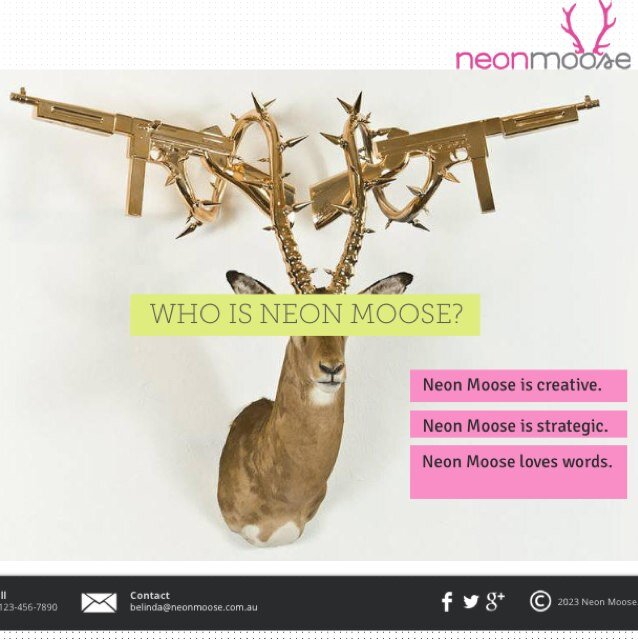 neon moose creative catalyst + copywriter + social media + pr. instagram: neonmoose
