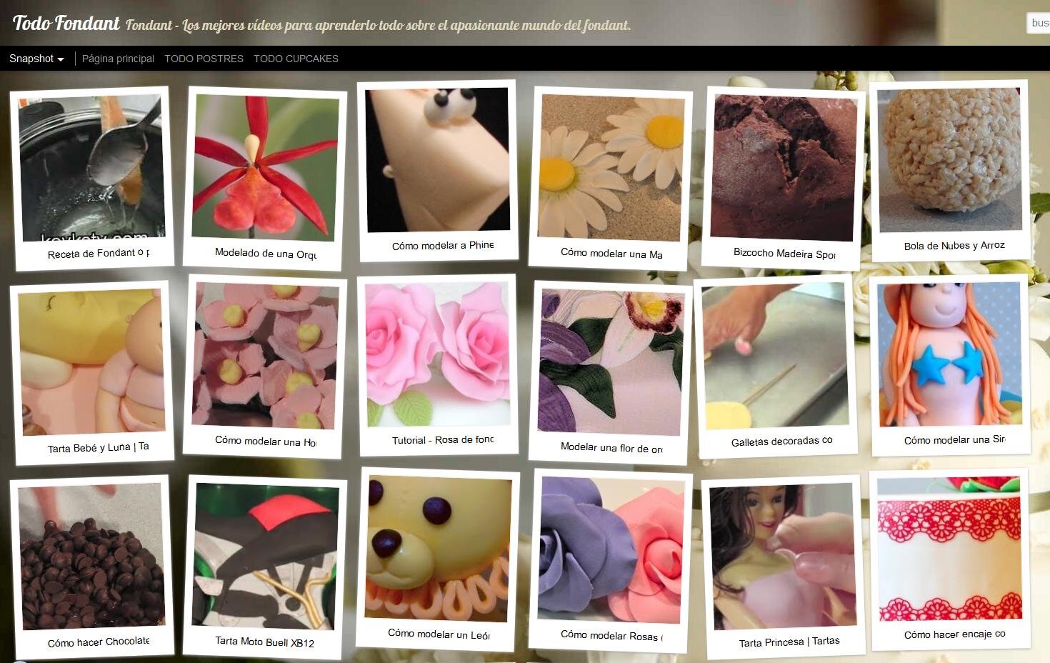 Fondant - Los mejores vídeos para aprenderlo todo paso a paso sobre el apasionante mundo del fondant.