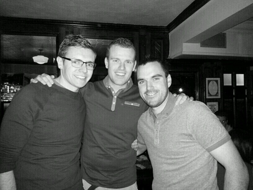 Mad for the craic down the back with da lads