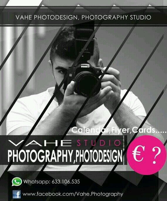 Fotografo / Diseñador Gráfico /                 Contactos  ☎  633179556                                                      ✉  vsphotography@hotmail.es