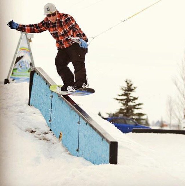 In Rexburg, ID on Rainbow Lake. Snowboard park in the winter & Wakeboard park in the summer. Official LIQUID FORCE test center.