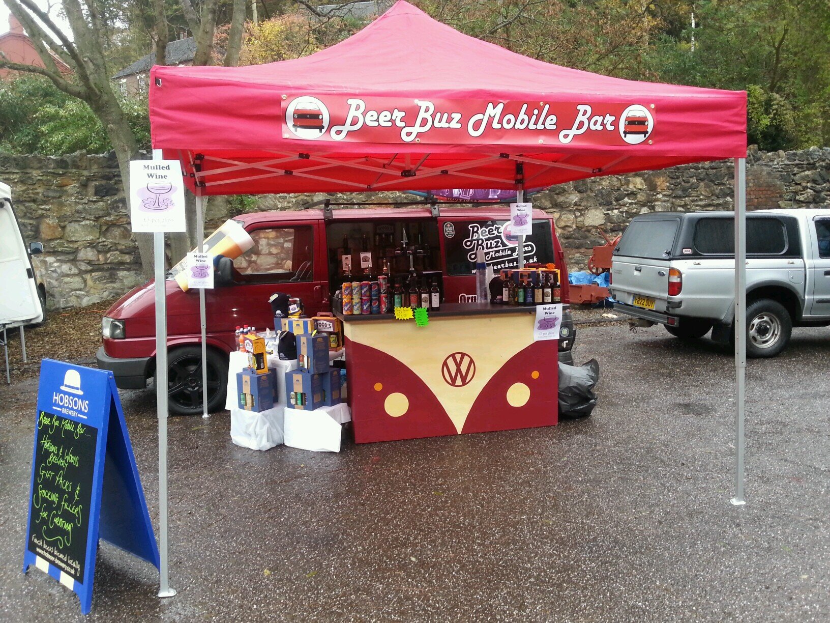 Funky mobile bar serving Cask real ale, draught larger, cider, and much more... available for hire :-)