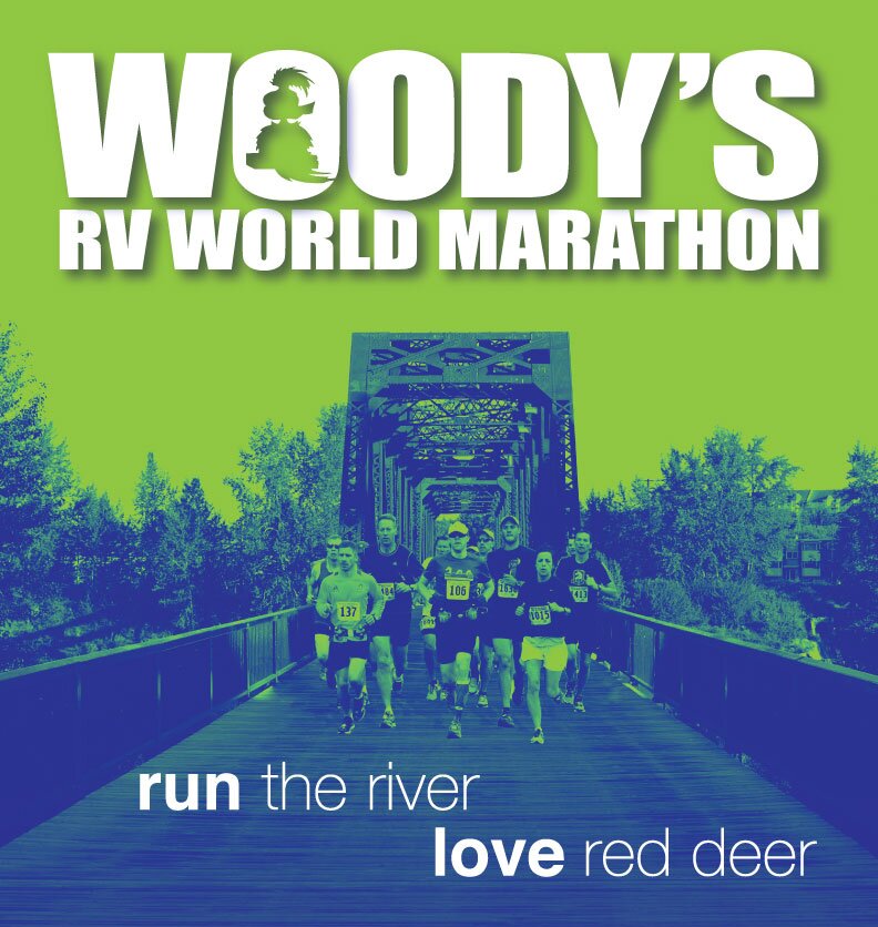 16th Annual Woody's RV Marathon, Half marathon and 10km runs - May 18, 2014 in Red Deer, Alberta